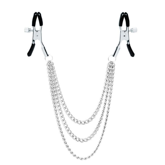 Зажимы на соски Notabu с тройной цепочкой