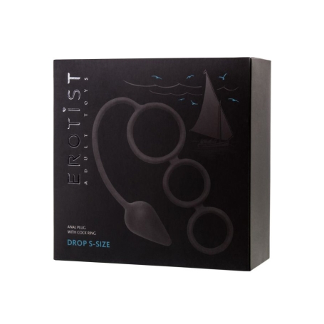 Эрекционные кольца с анальной пробкой Erotist Drop
