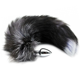 Пробка с хвостом Black & White Fox