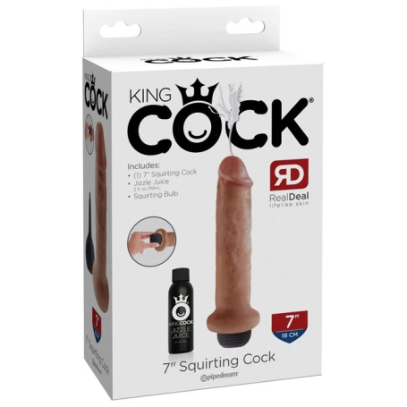Фаллос King Cock Squirting 7"